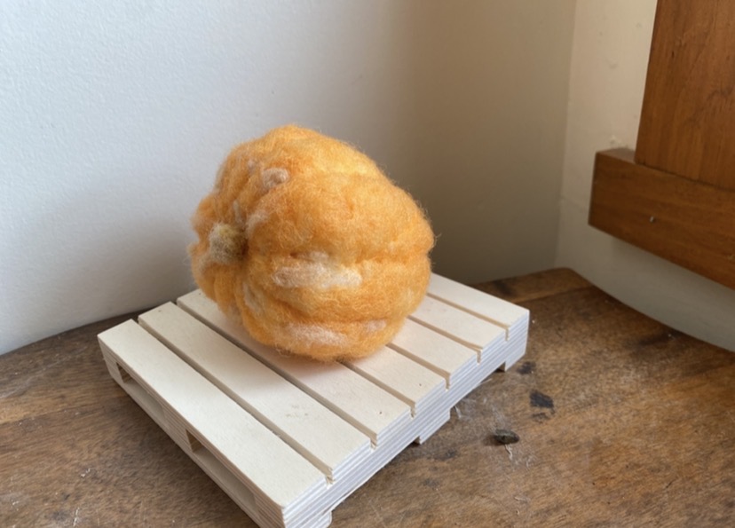 felted pumpkin